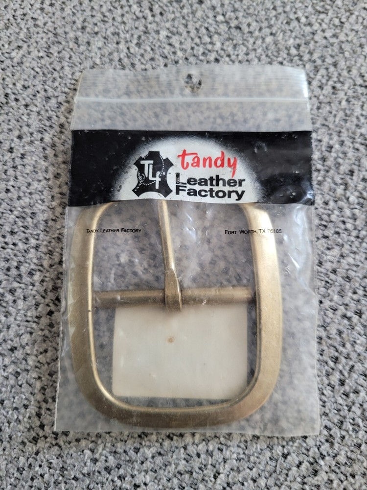 Tandy Leather Factory Belt Buckle NEW Brass Belt Buckle