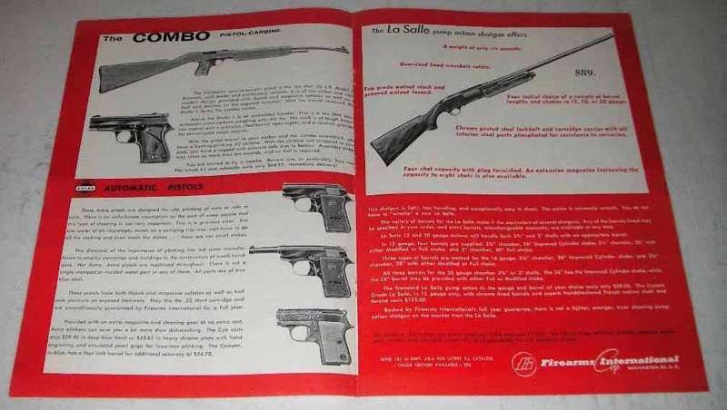 1962 F.I. Ad - Model L Combo Pistol-Carbine