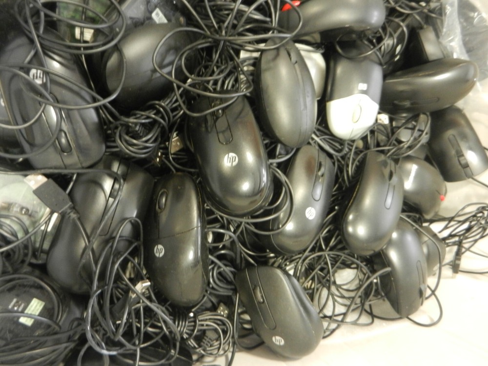 Lot of 50 Mixed Lot of USB Wired Mice HP, Dell, Microsoft, Logitect-Major brands