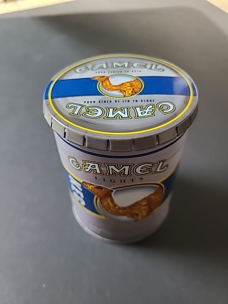 Vintage Camel Lights Cigarette Keg Tin