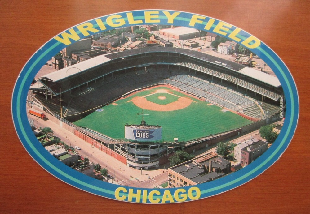 CHICAGO    WRIGLEY FIELD   STICKER DECAL   5 3/4