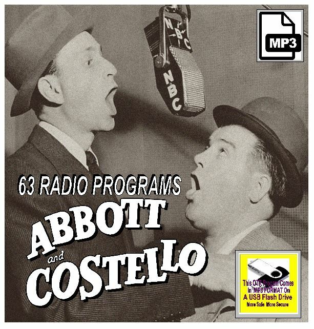ABBOTT & COSTELLO 63 Select Radio Shows OTR MP3 On USB Flash Drive-image