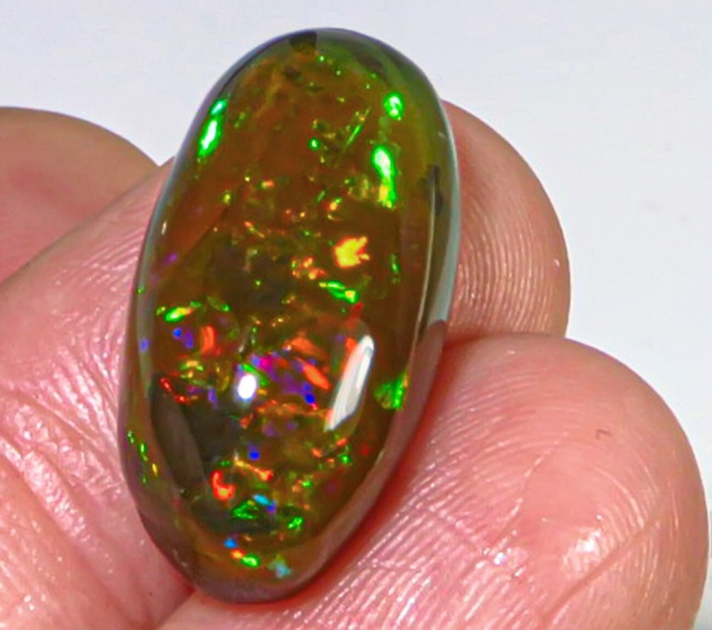 12Ct African Polished Black Opal Cab Specimen PYWB410
