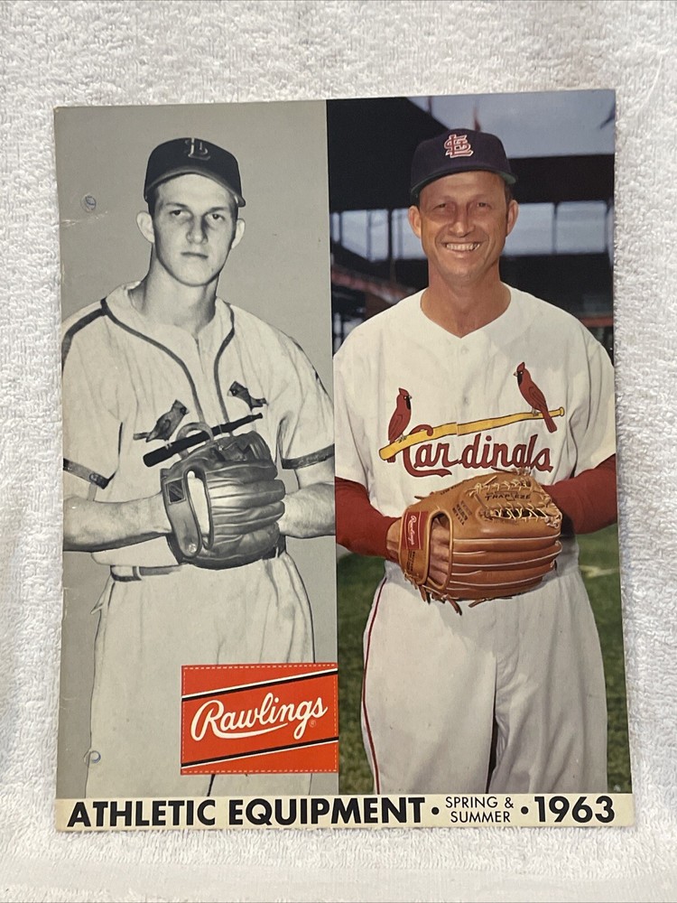 VINTAGE 1963 Stan Musial Rawlings Equipment Photo, St. Louis Cardinals, COOL!