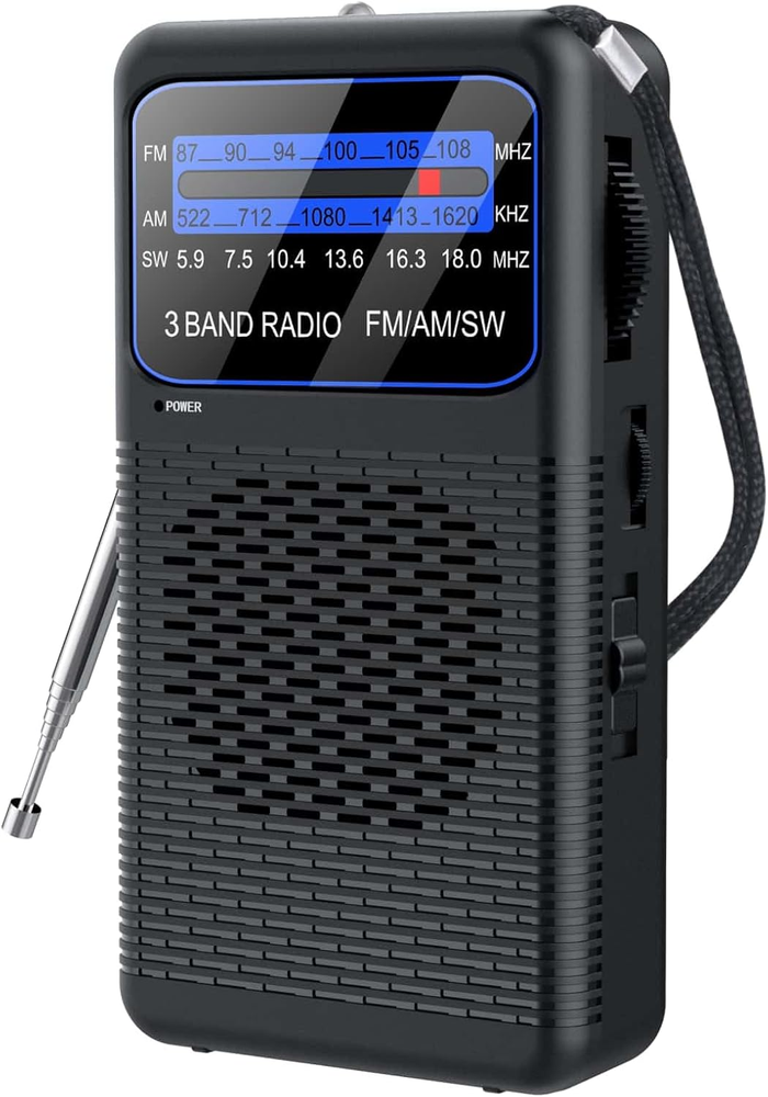 3 Band Portable AM FM SW Pocket Radio with Shortwave Battery Operated