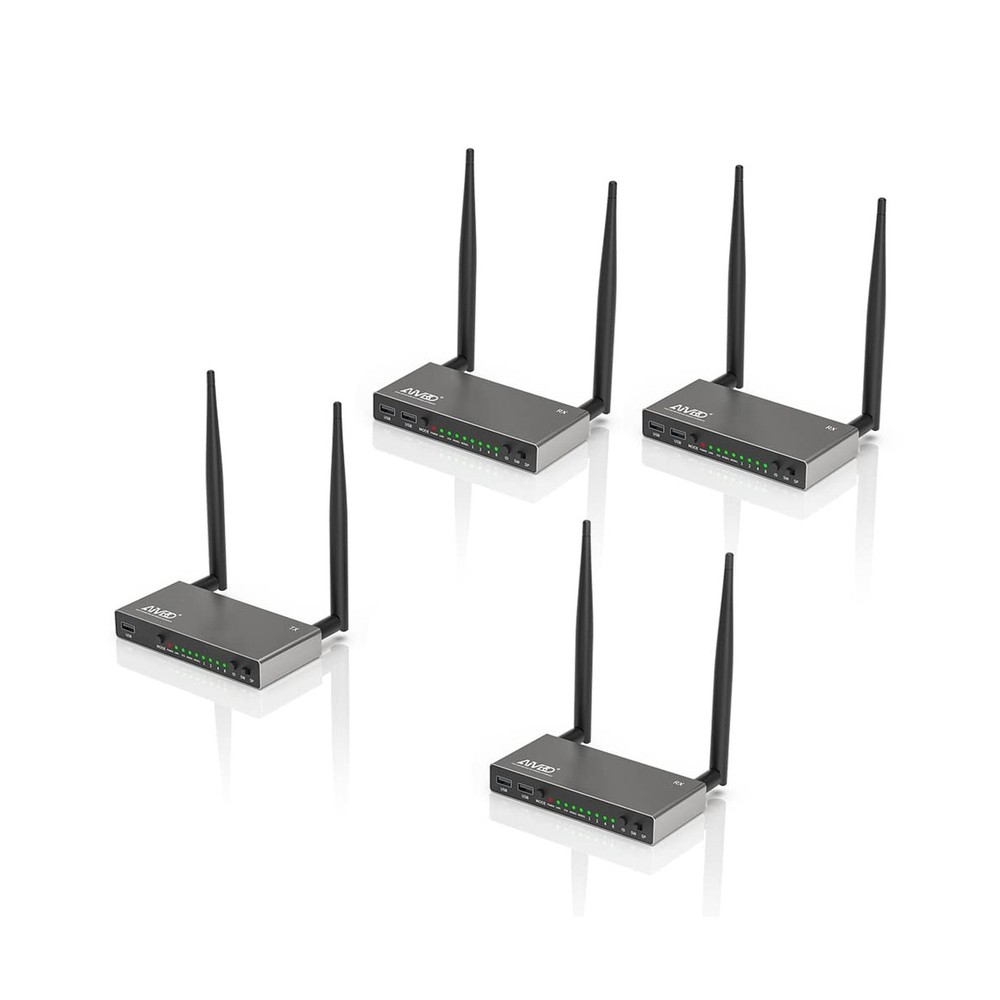 AIMIBO HDMI Wireless Transmitter & 3 Receivers 1080P 5.8GHz Multi-TX RX System-image