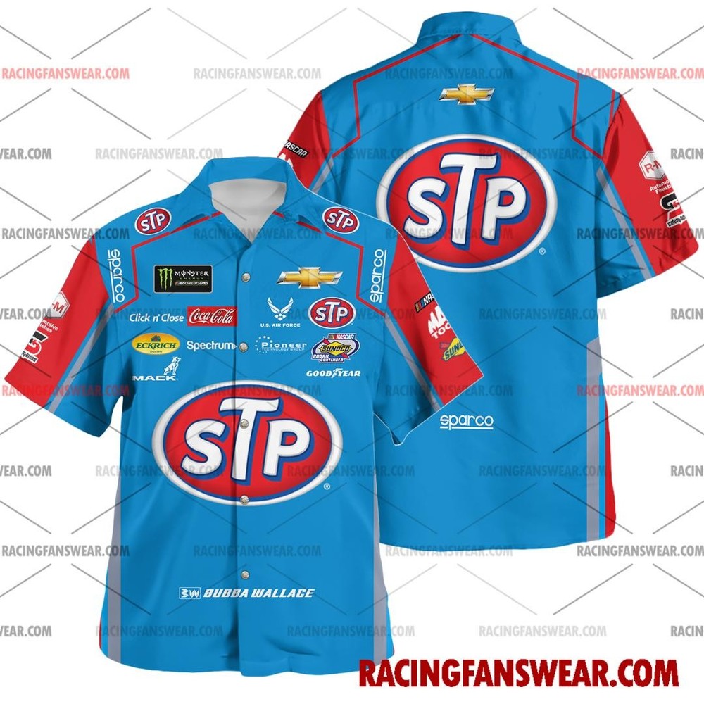 Bubba Wallace Nascar Racing 2018 Hawaiian Polo Shirts