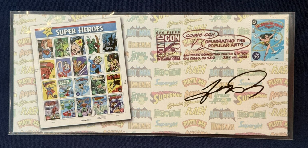 GEORGE PEREZ Signed Blank Envelope First Day Cover with Stamp ~ Wonder Woman dd