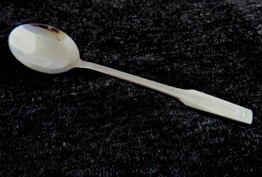 Vintage EASTERN Airlines Soup SPOON ABCO Travel Airplane Cutlery Flight Food-image