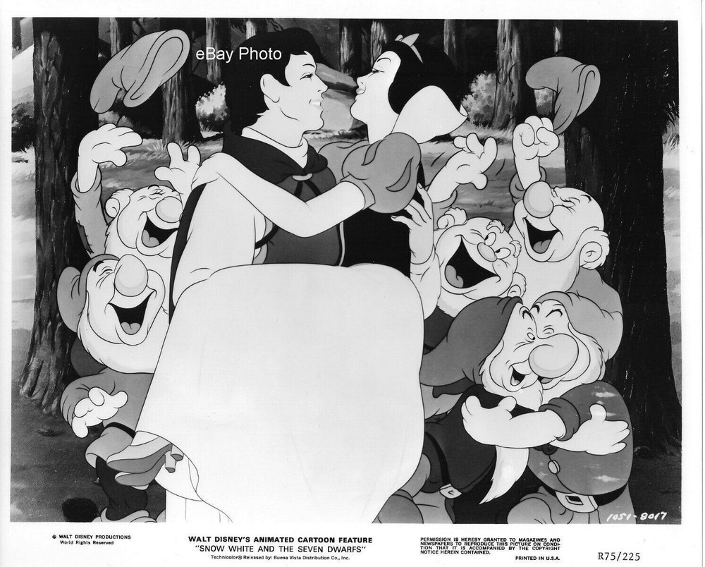 SNOW WHITE AND THE SEVEN DWARFS Rare Original Walt Disney Publicity Photo