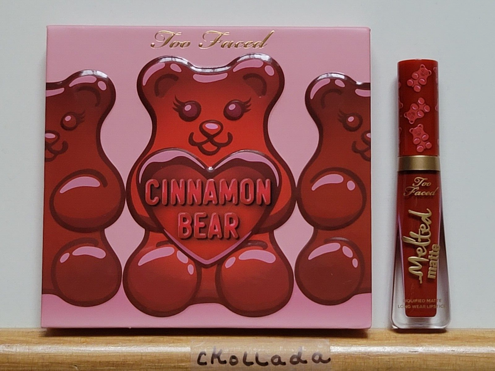 Too Faced CINNAMON BEAR Eye & Cheek Palette + Melted Liquid Lipstick