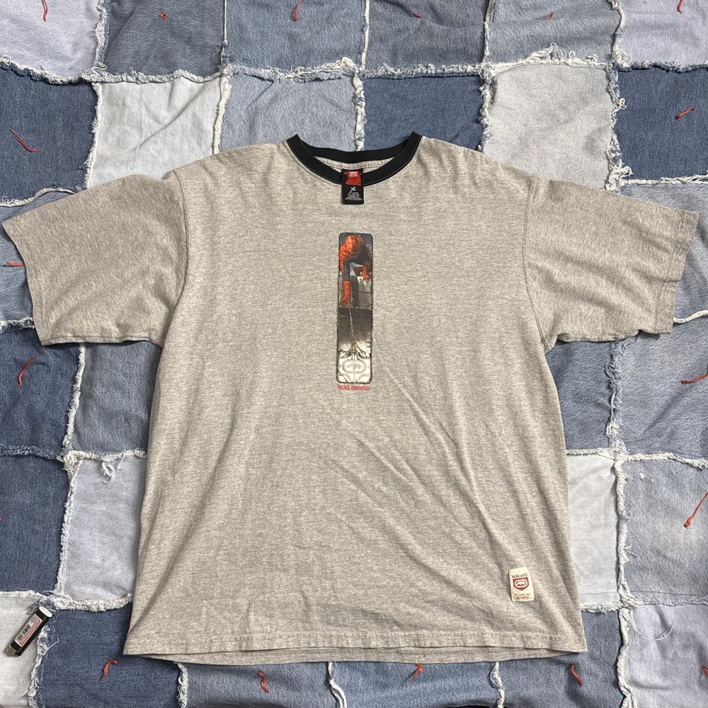 Vintage Y2K 2000s Ecko Unltd Marvel Spider Man Movie Promo T Shirt Men’s XL Rare