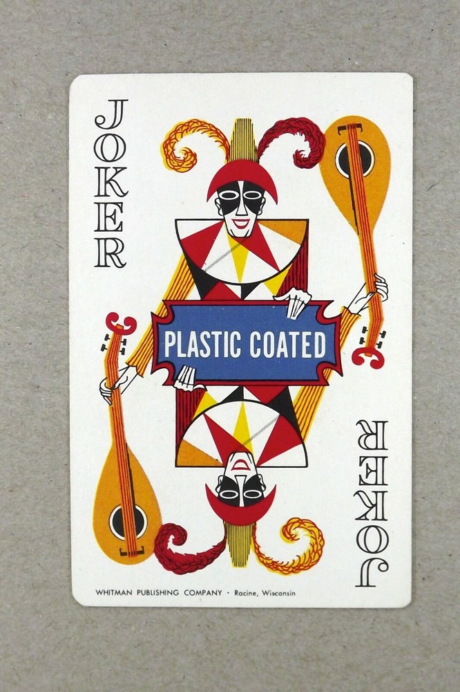 1 x Joker playing card Flowers AC 206