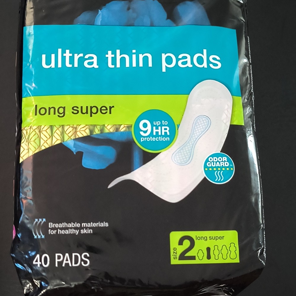 CVS Ultra Thin Pads Long Super Odor Guard Hypoallergenic 40 Pack