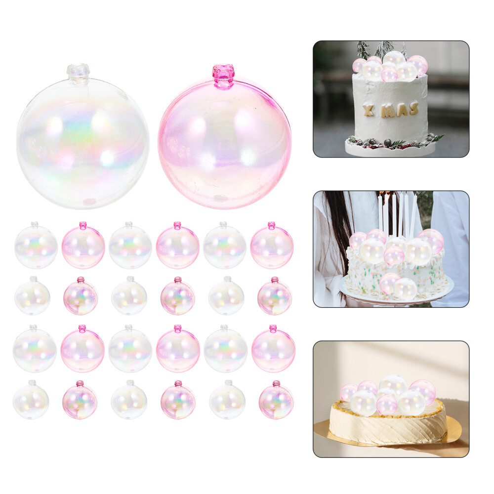 20Pcs Colorful Ball Cake Toppers for Birthday Holiday Party Decor