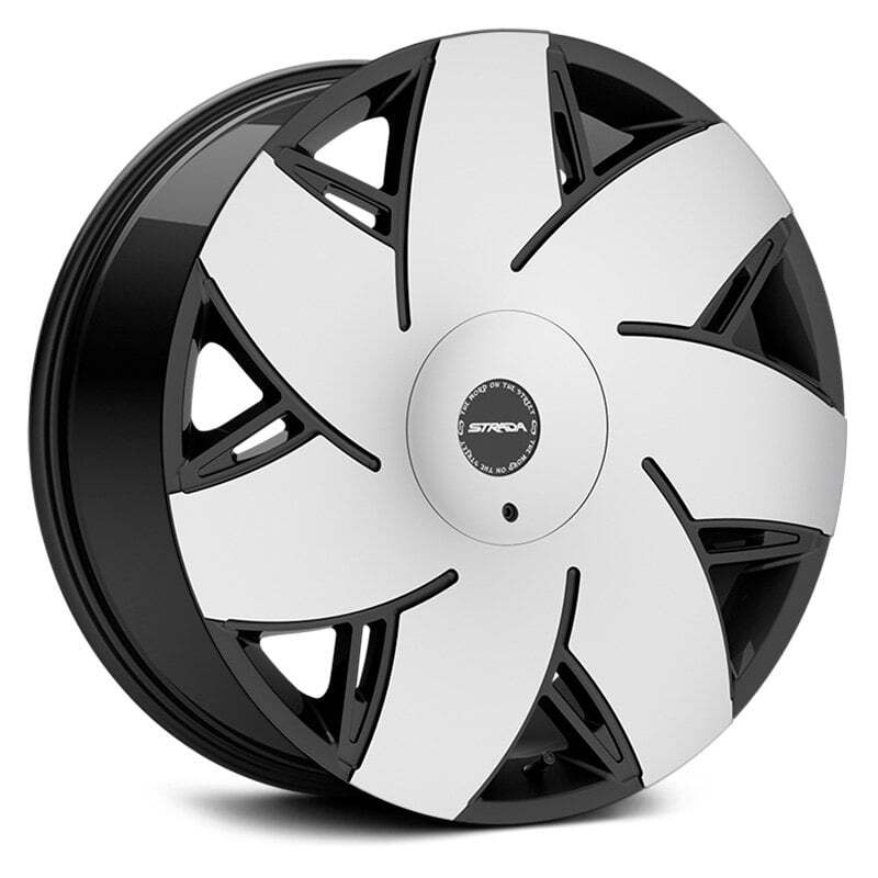 Strada TURBINA 22x9 Black Wheels 5x120.65 35mm Offset Set of 4 Rims