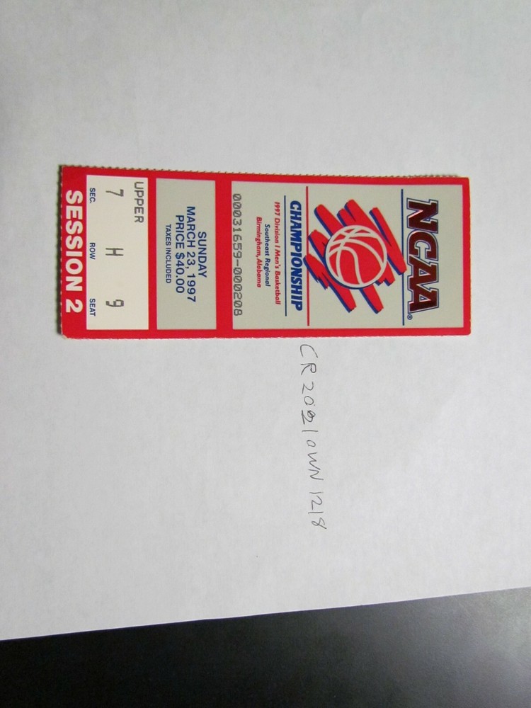 1997 NCAA Championship Ticket Stub