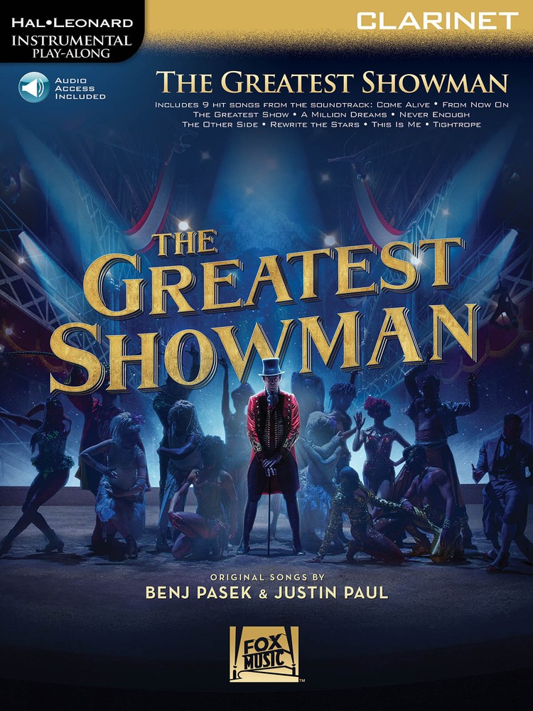 The Greatest Showman Movie Clarinet Solo Sheet Music Play-Along Song Book Audio