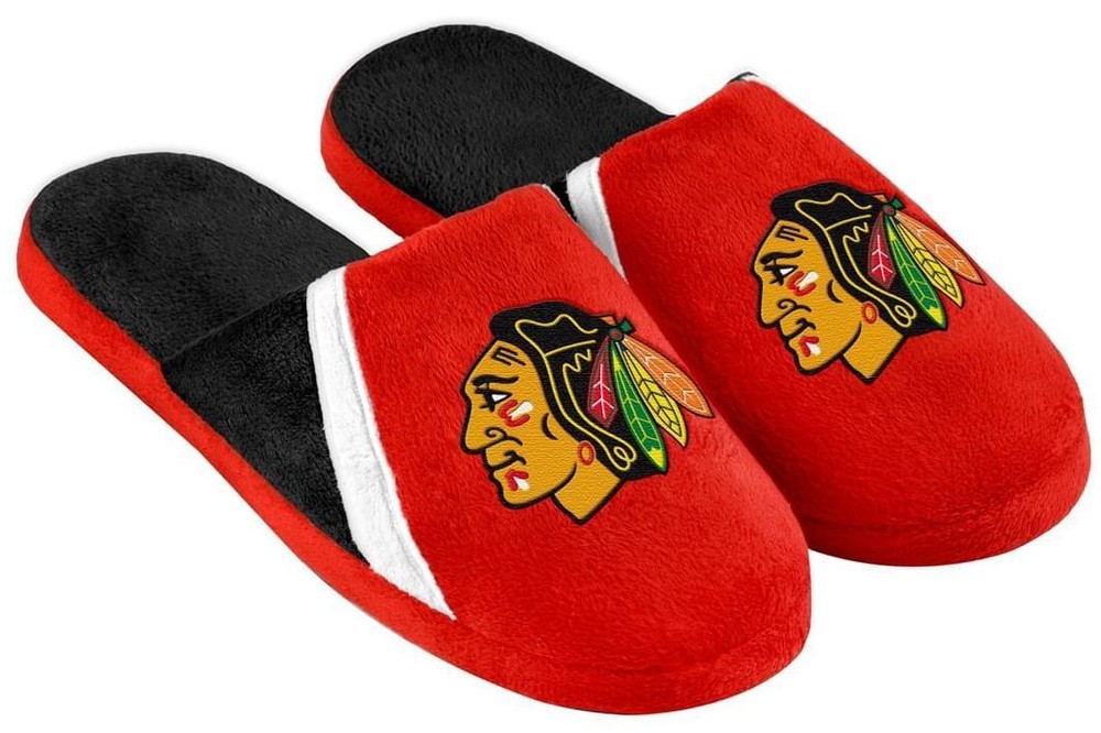 Chicago Blackhawks NHL Swoop Logo Slide Slippers X-Large