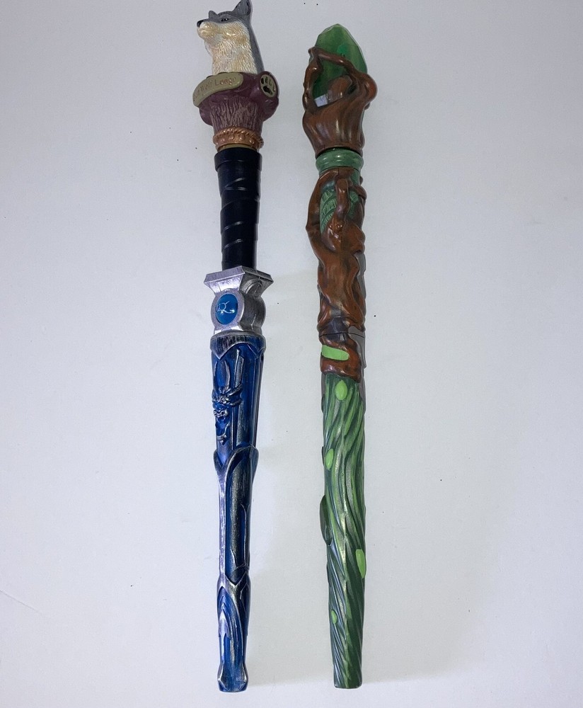 Great Wolf Lodge Wand Lot Staff Wolf Green Gem Topper Magiquest Magic Quest