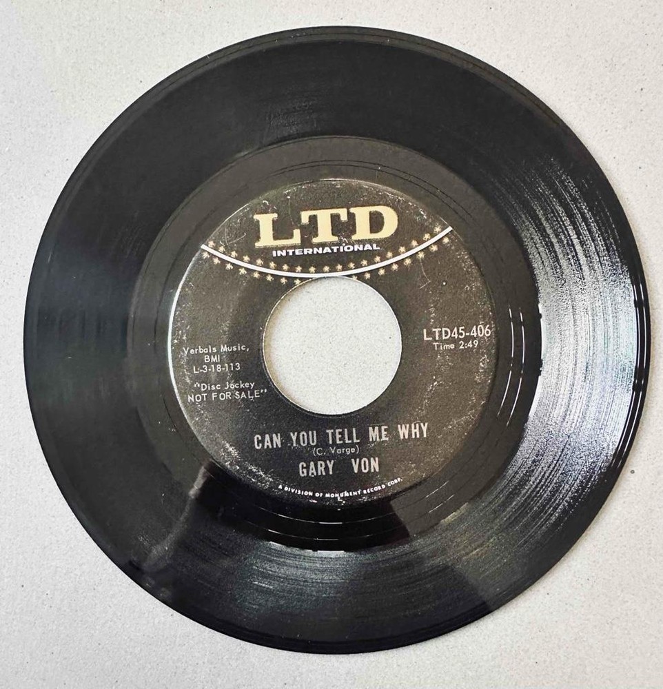Northern Soul 45 Gary Von - Can You Tell Me/The Moment After * International LTD