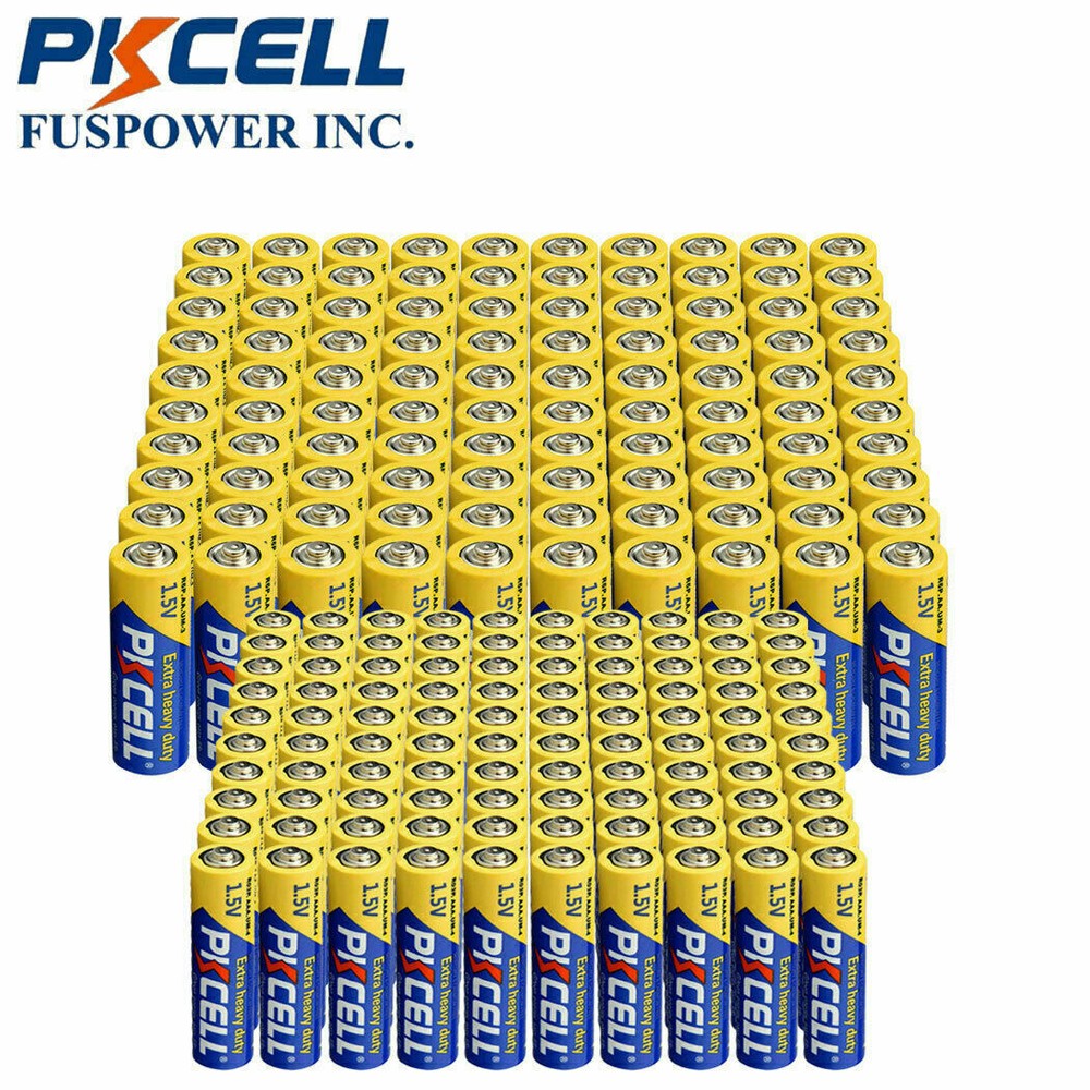 100x AA & AAA Carbon-Zinc Batteries 1.5V UM4 E92 UM3 Bulk Pack-image