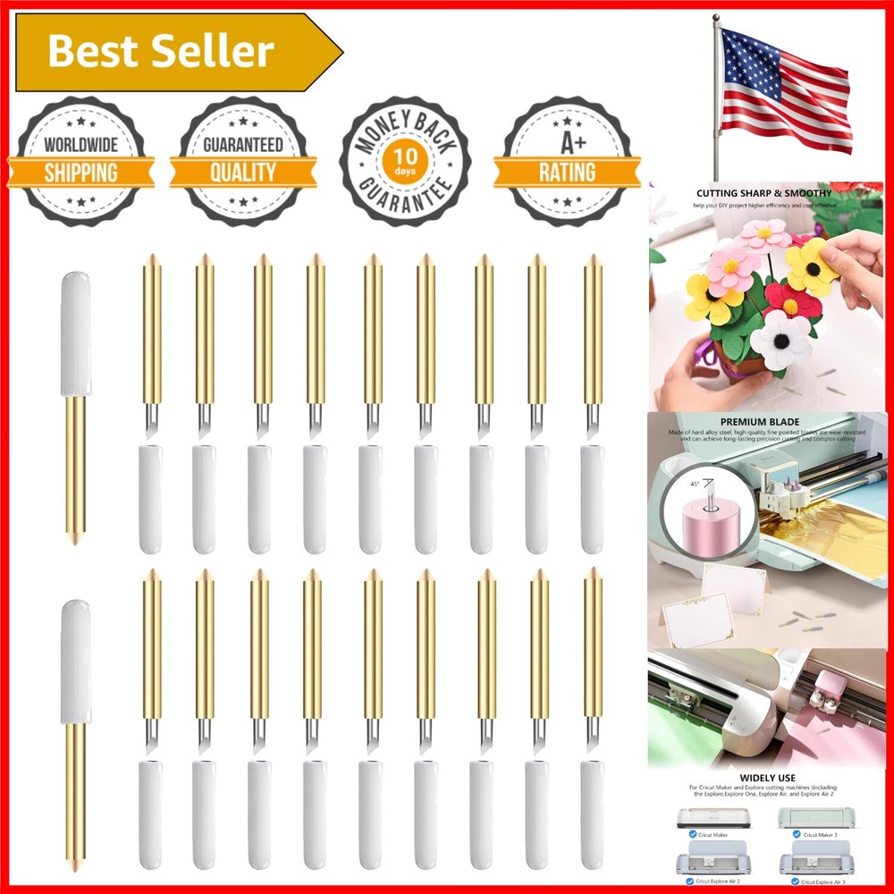 Safety-Capped Premium Fine Point Blades (20 Pcs) for Ultimate Crafting Precision