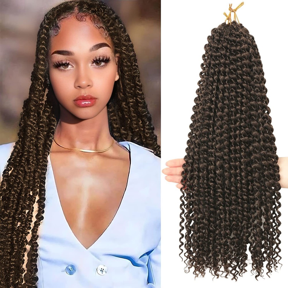 30 Inch Passion Twist Hair, Water Wave Crochet Hair Passion Twist Crochet Hai...