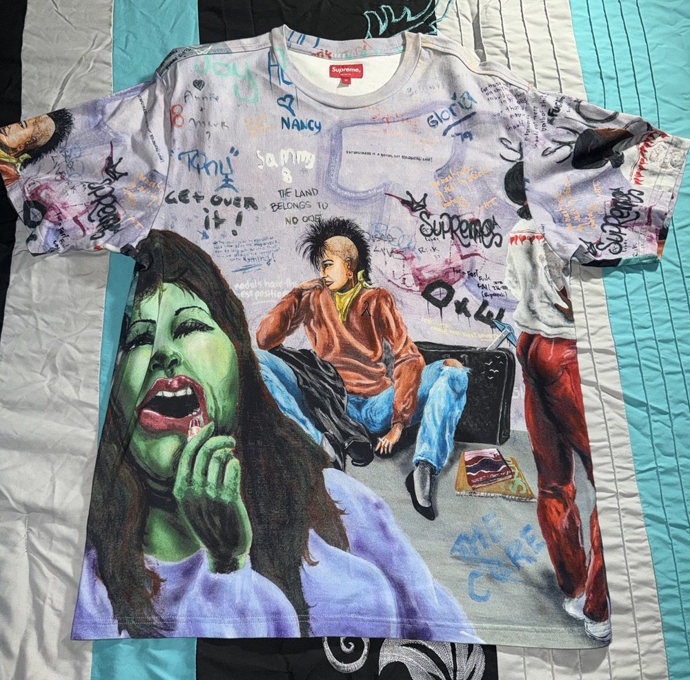 Supreme Purple Shirt Size Medium Worn Once