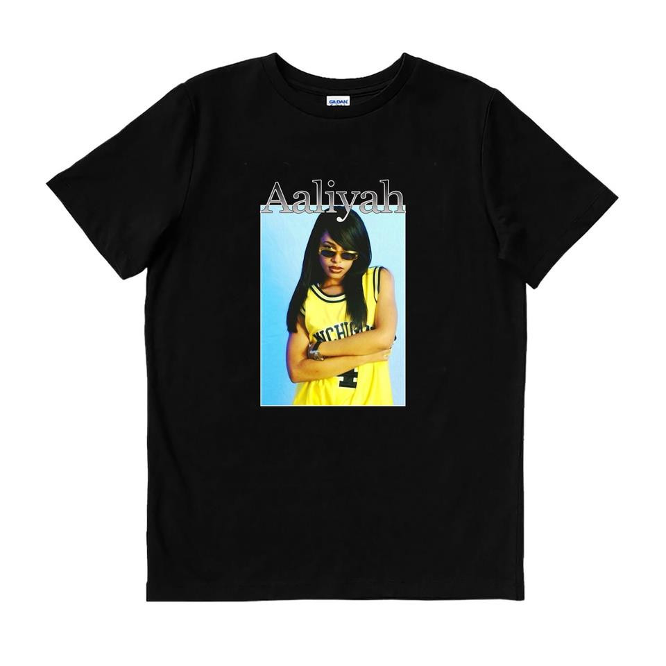 Vintage Aaliyah Weariung Michigan Wolverines Fab 5 T shirt-image