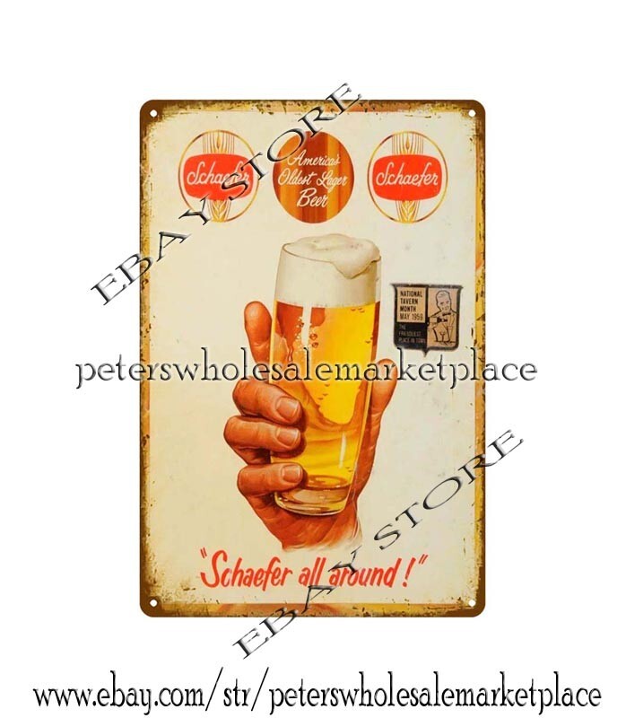 Beer bar pub man cave diner metal tin sign metal wall decor pubs drinking