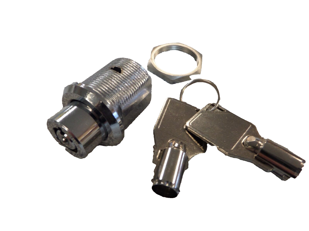 FJM 2610 TUBULAR KEY PUSH IN LOCK CHROME FINISH KEYED ALIKE