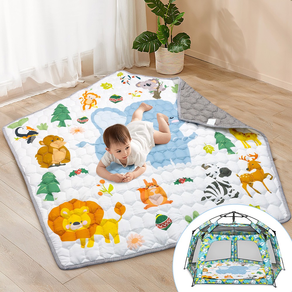 Baby Pentagonal Playpen Mattress Mat Fits 5 Panel Large Portable Play Yard
