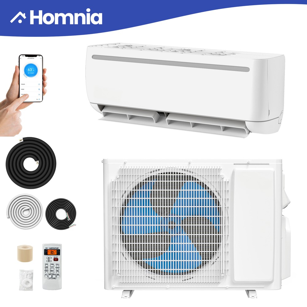 24000 BTU Mini Split Air Conditioner Heat Pump System Wifi Ductless SEER19 220V