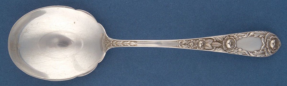 Kirk Stieff Rose  Solid Salad Serving Spoon 5787004