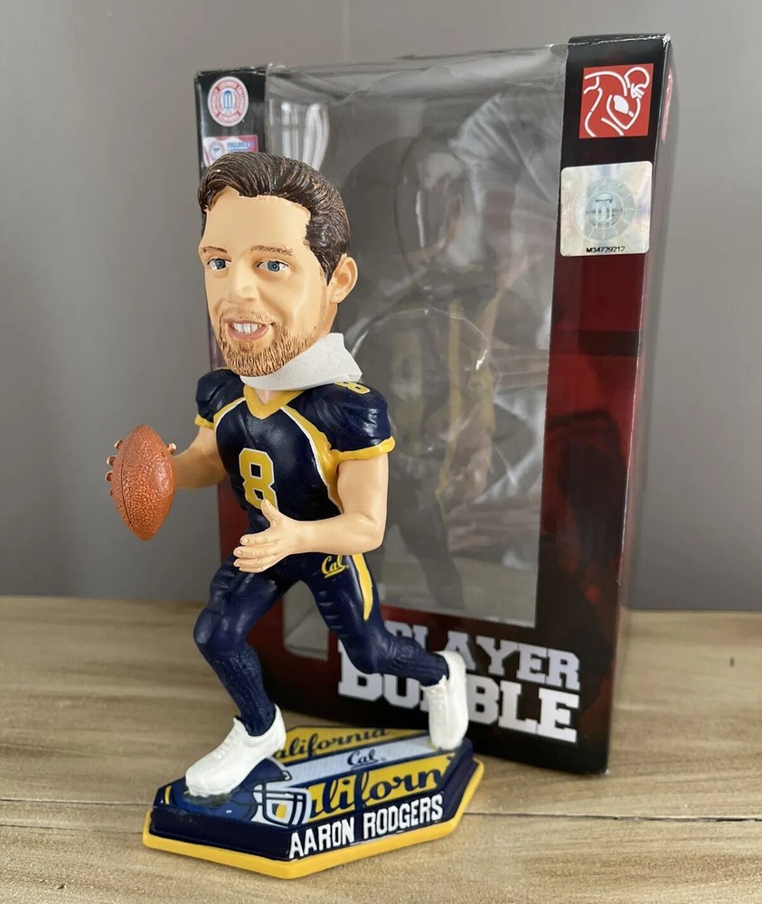 Aaron Rodgers Packers & Cal Golden Bears Bobblehead New in Box-image