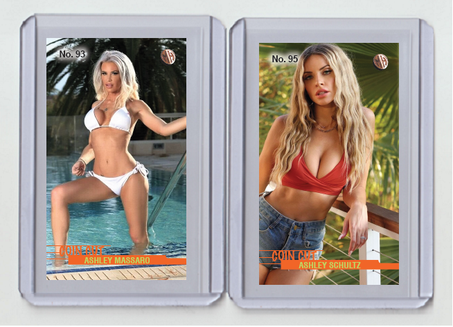 Ashley Salazar rare MH Coin Cut #'d x/3 Tobacco card no. 94