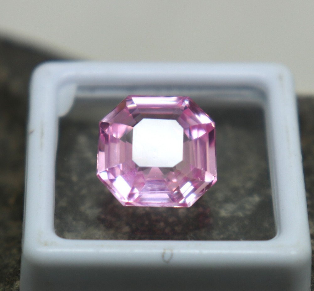 10.8ct Radiant Cut Earth Mined Pink Spinel Loose Gemstone Certified