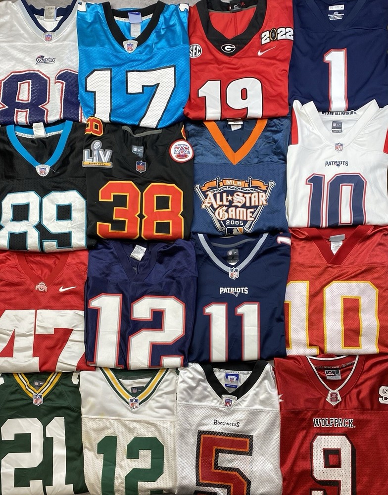 LOT Of 16 NFL Football Jerseys 90s 2000s Bundle Mixed Sizes Nike Reebok Adidas