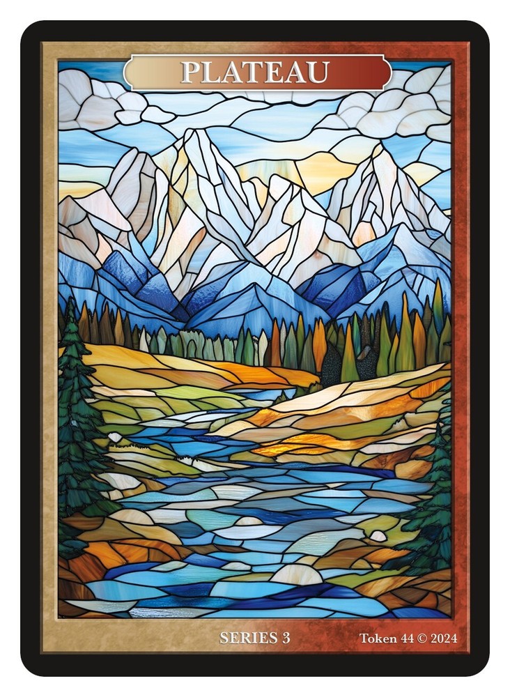 Plateau Stained Glass Token Givememana Tokens Magic the Gathering