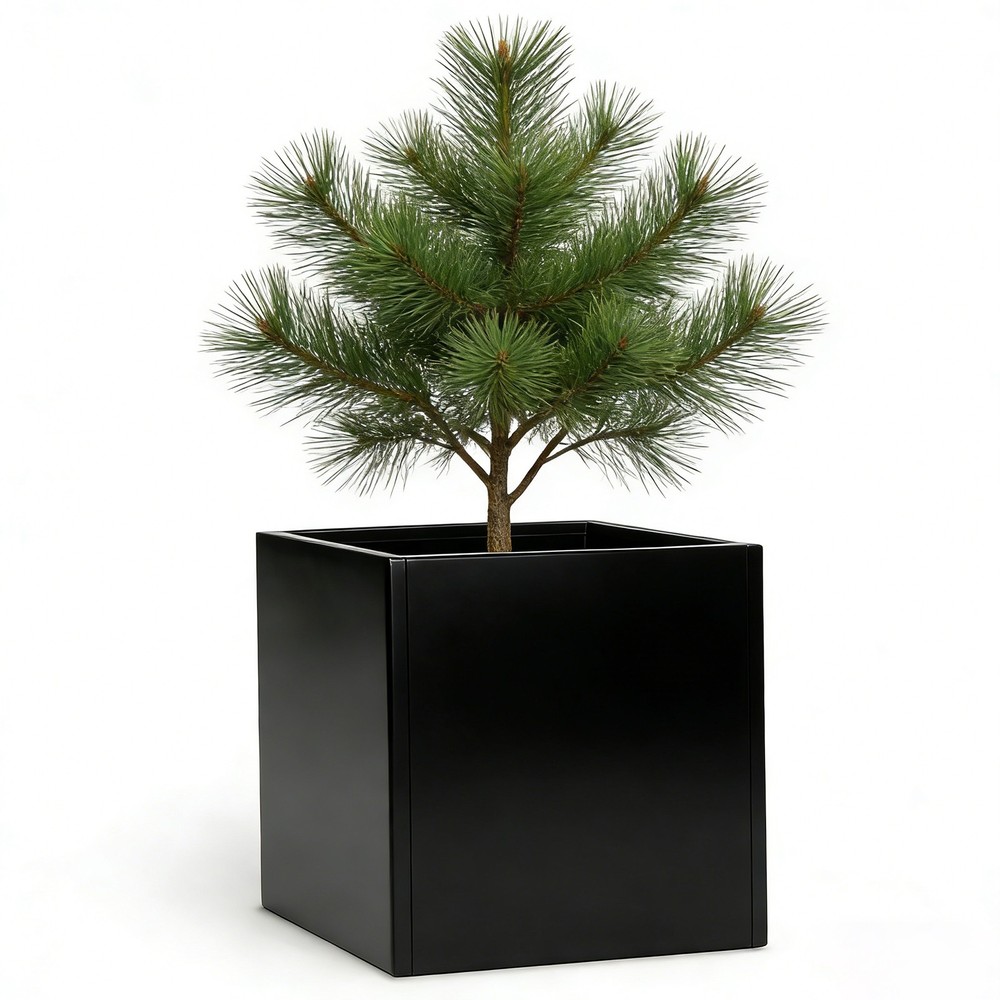 32 Inch Super Large Steel Planter Box Metal Garden Planters Flower Tree Planters