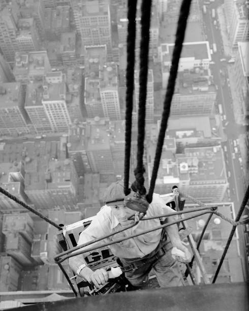 Vintage Photo of the Empire State Building Glazing in New York City