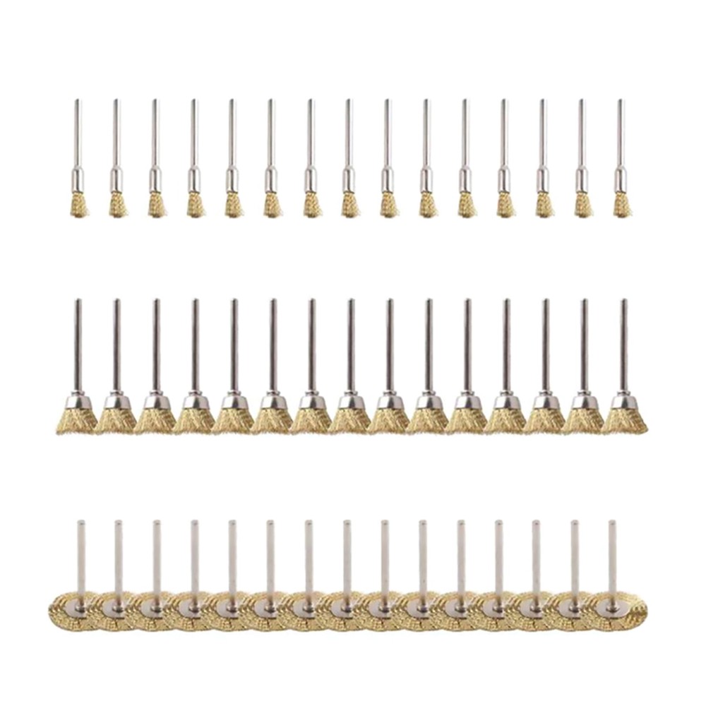 45Pcs Brass Wire Wheel Polishing Kit for Dremel Rotary Tool Accessories