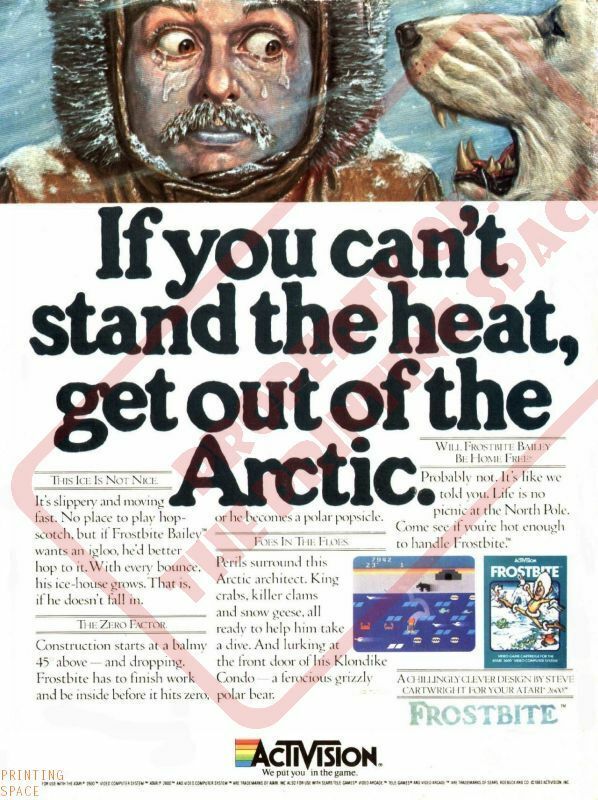 ACTIVISTION FROSTBITE Wall Vintage Retro Promo Video Game A - POSTER 20x30