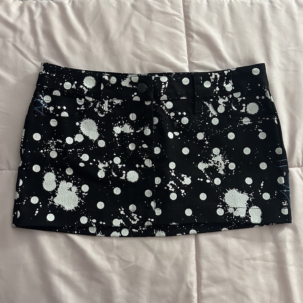 lip service paint splatter mini skirt size 3