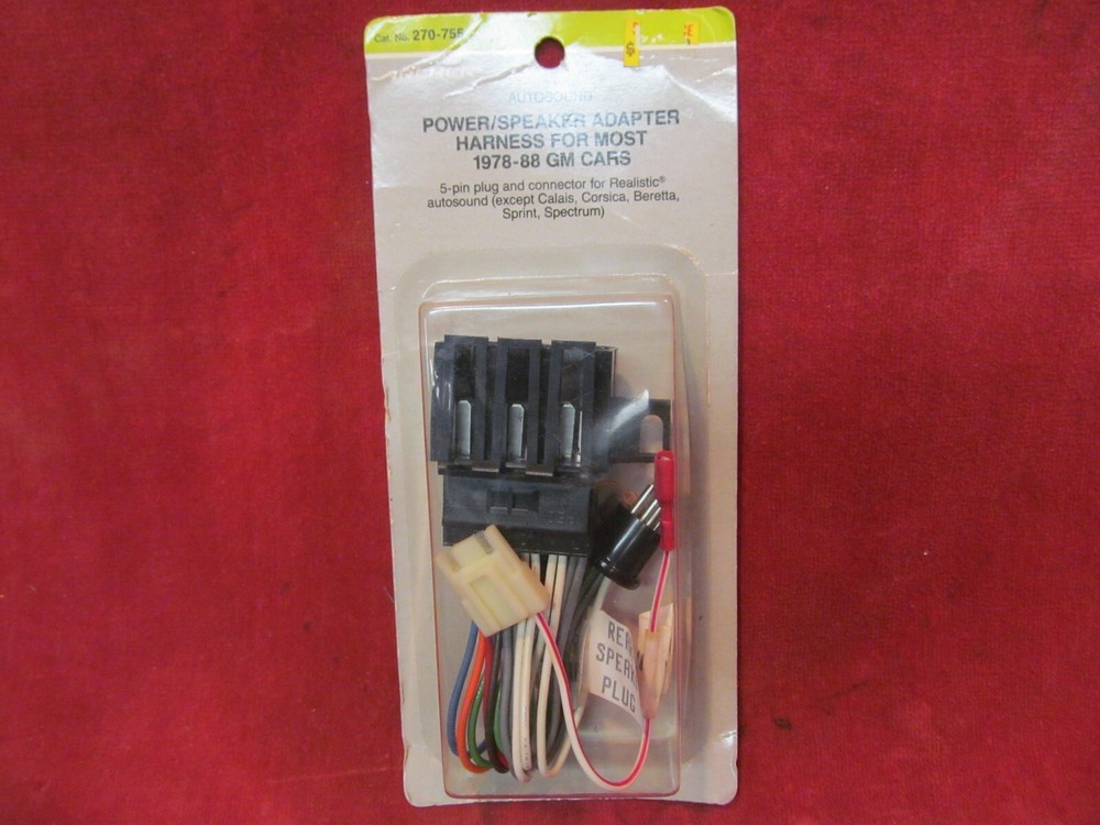 RADIO SHACK ARCHER POWER / SPEAKER ADAPTER HARNESS 1978-1988 GM CARS 270-755
