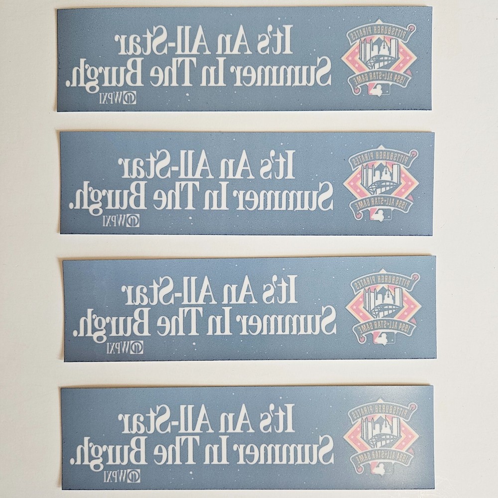 Vtg 4 Sticker Lot #ABR: WPXI TV Pittsburgh Pirates 1994 Baseball All-Star Game-image