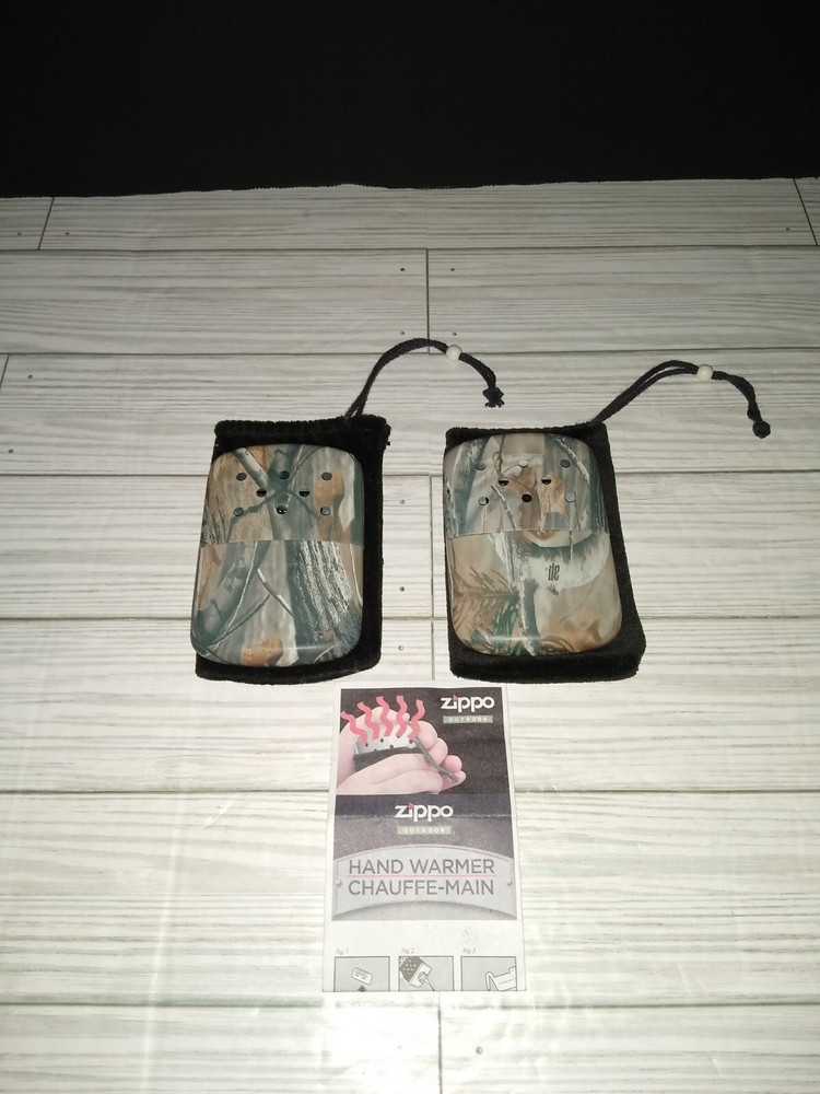 Vintage Zippo Outdoor Camping Hunting Hand Warmers With Camo Print