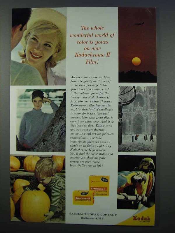 1962 Kodak Kodachrome II Film Ad - Wonderful World