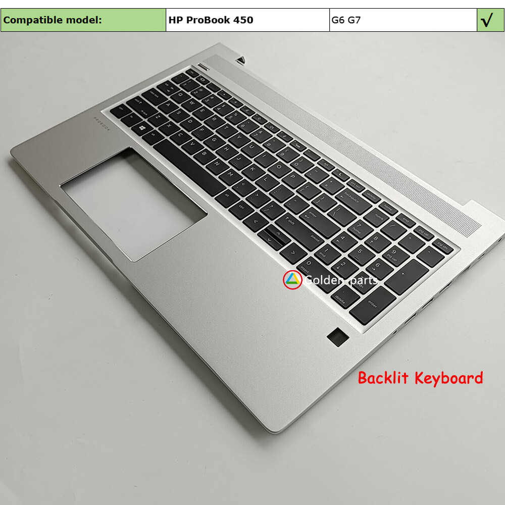 New Palmrest Backlit Keyboard For HP ProBook 450 G6 450 G7 L45090-001 Silver